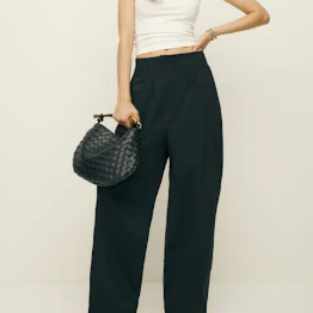 Reformation Danielle Oversized Pant Black - Size 4